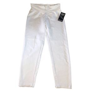 Ashley Blue Women's White Super Stretch Knit Denim Pants High Rise Small NWT